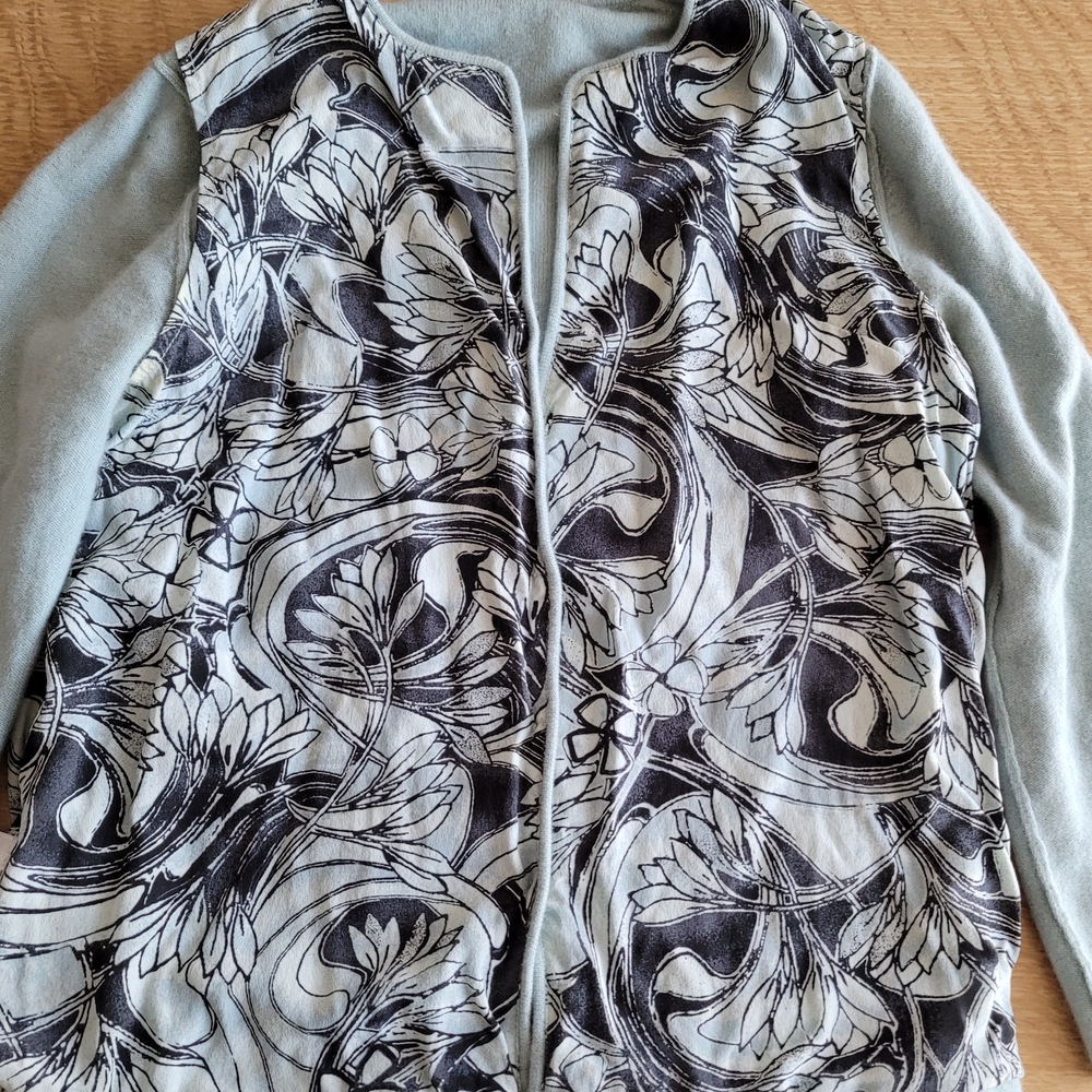 Sigrid Olsen Light Blue Cashmere And Silk Cardigan XS - Picture 7 of 15